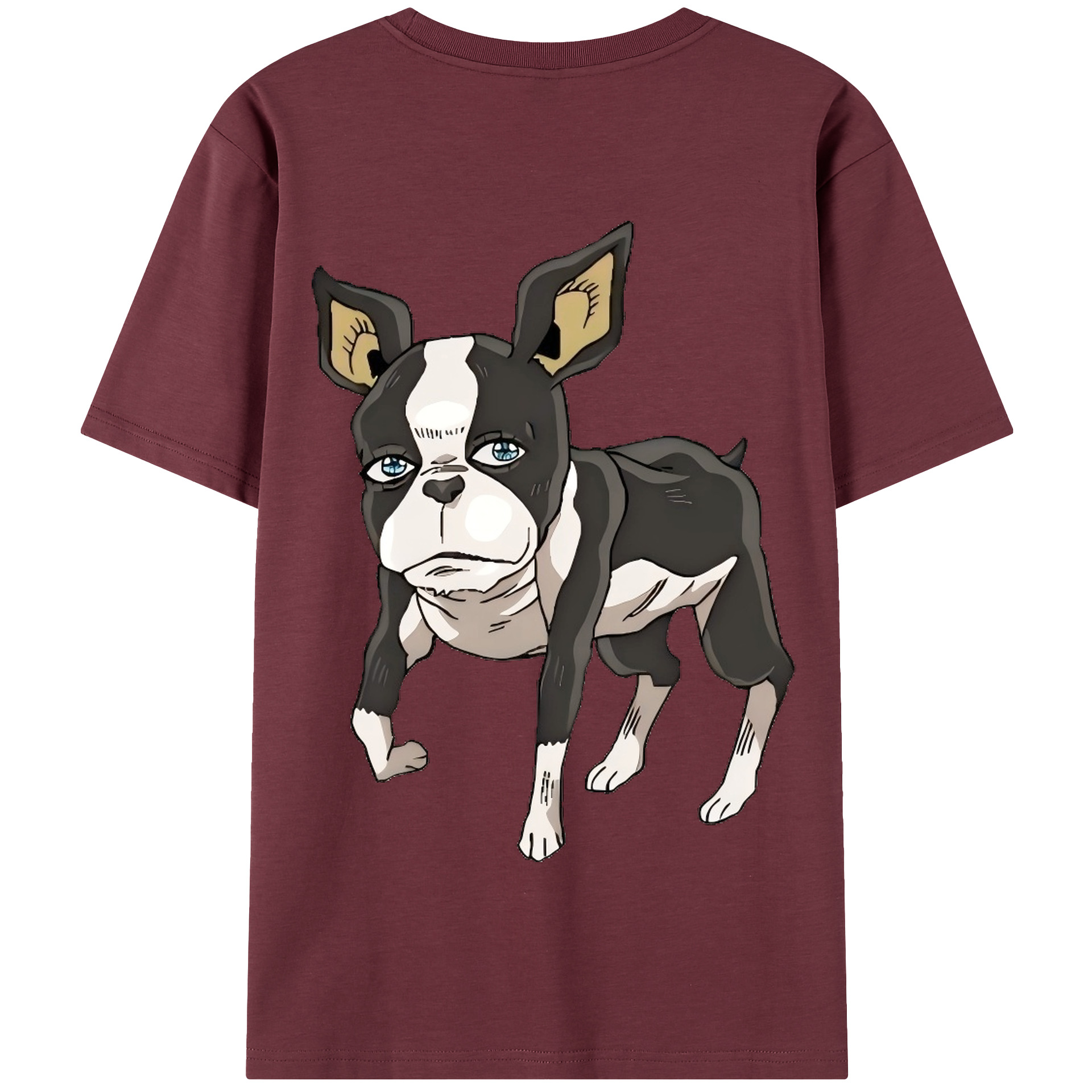 （画像用） ジョジョの奇妙な冒険 イギー JoJo's Bizarre Adventure Iggy 綿100％半袖Tシャツ（背面プリント）
